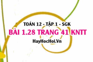 Bài 1.28 trang 41 Toán 12 tập 1 Kết nối tri thức